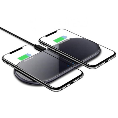 2 In 1 Dual 15W Qi Universal Wireless Charger Smart Phone Fast Charging Pad For Mobile Cellphone